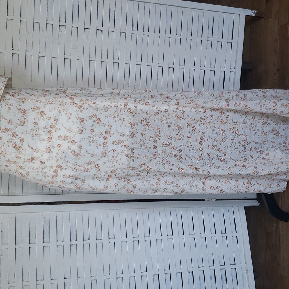Free People Orange and Cream Sheath Maxi Dress Mock Neck - Picture 10 of 11